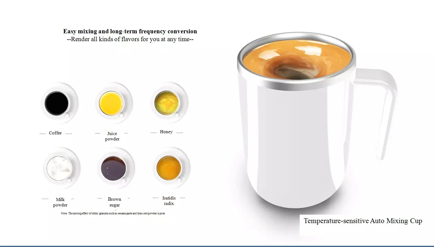

Magnetic Force Automatic Coffee Milk Mixer Temperature Control Blender Cooling Mug Smart Thermal Thermos Cup Office Home Gifts