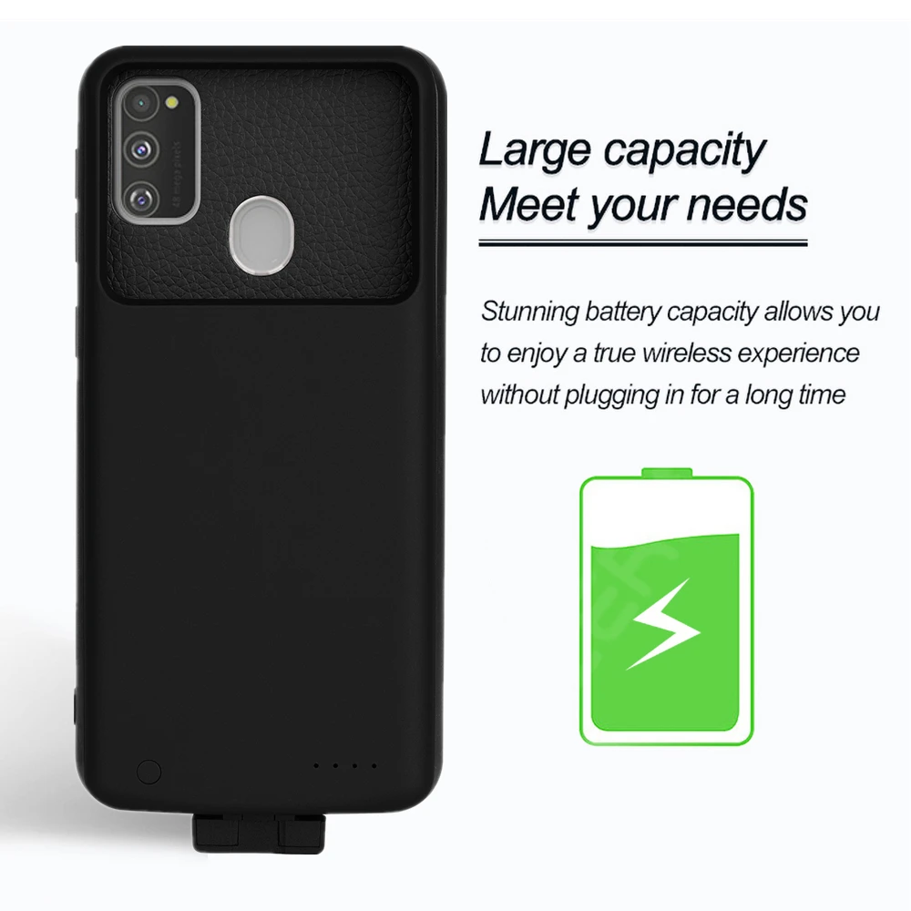 

ZKFYS Magnetic Battery Charger Cases For Samsung Galaxy M30s Battery Case 5000mAh External Charging Battery Power Bank Cover