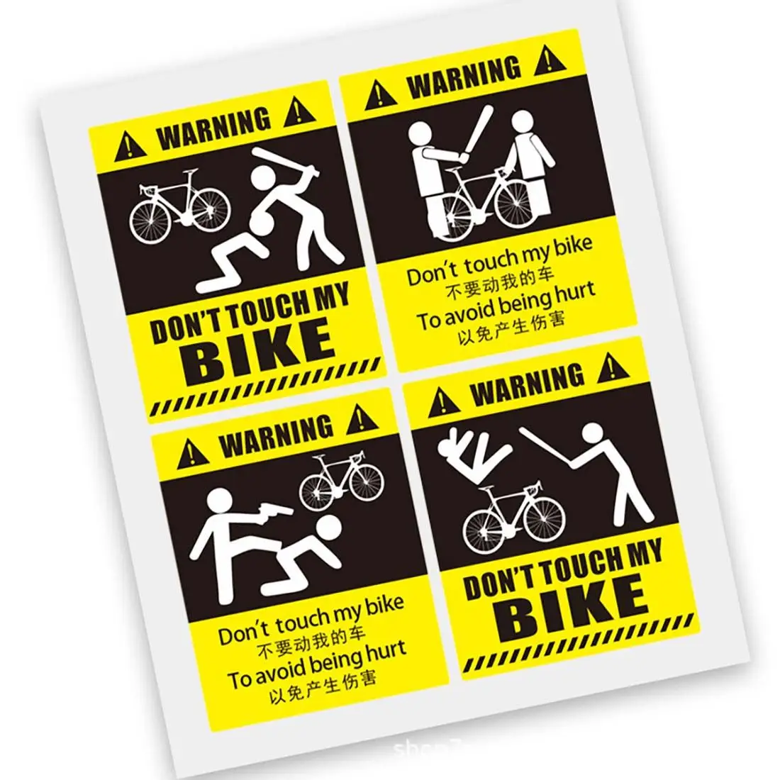 

Bicycle Don't Move My Bike Warning Sticker Mountain Bike Frame Decorative Decal Waterproof PVC Sticker Cycling Car Accessory