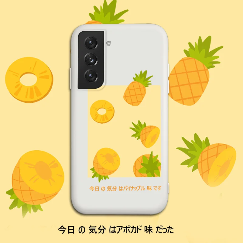 

Avocado Phone Case For Samsung Galaxy S21 S20 FE S10 Note 20 10 Ultra Plus A72 A52 A42 A32 A12 A02S 4G 5G Liquid Silicone Cover