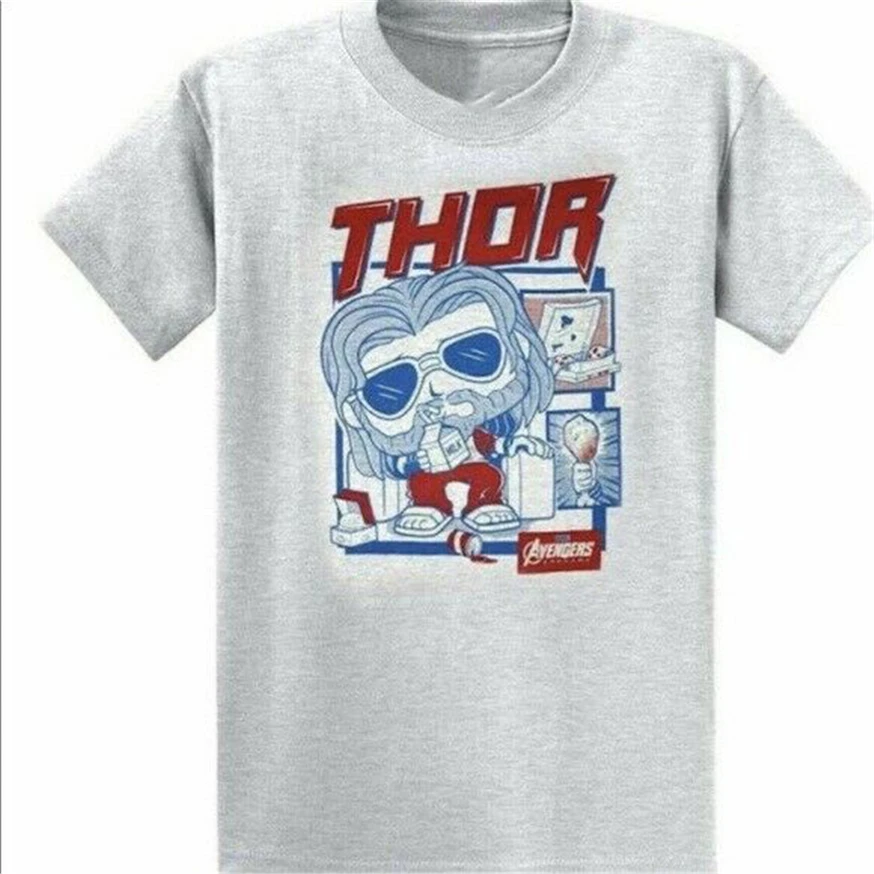 Тор эндигра Marvel Мстители Funko поп футболки футболка уличная одежда | Мужская