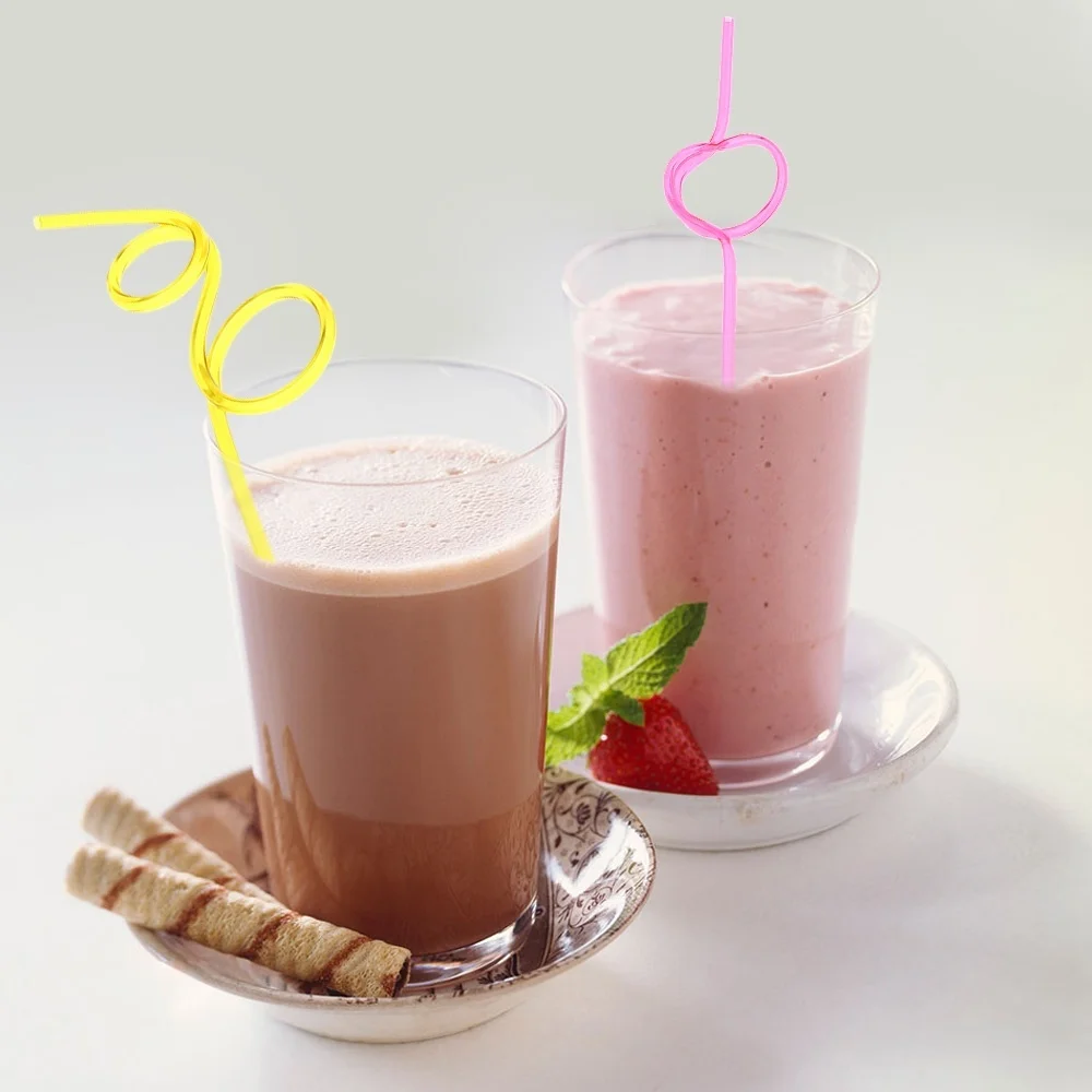 10 шт красочные гибкие соломинки для дня рождения свадьбы вечеринки события Декор