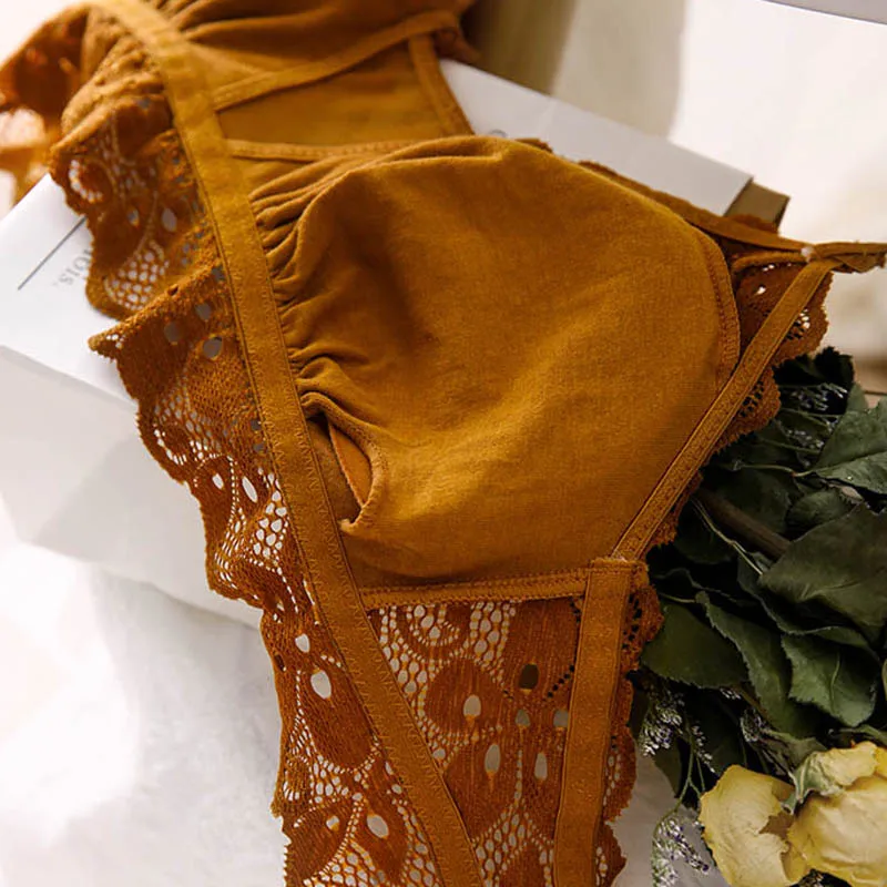 

CHOHILL New Women's underwear Set Lace Sexy Push-up Bra And Panty Sets Comfortable Brassiere Embroidery Cotton Lingerie set