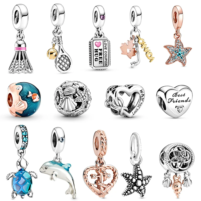 

2Pcs/Lot Cartoon Lovely Animal Cat Charm Beads Fit Original Brand Charms Bracelets Necklaces Trinket Jewelry for Women DIY Gift