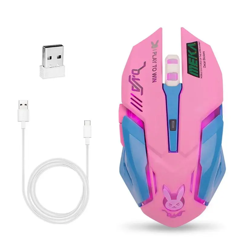 

Rechargeable LED Optical Game Mice 2400DPI 2.4G USB Wireless Mouse for PC Laptop
