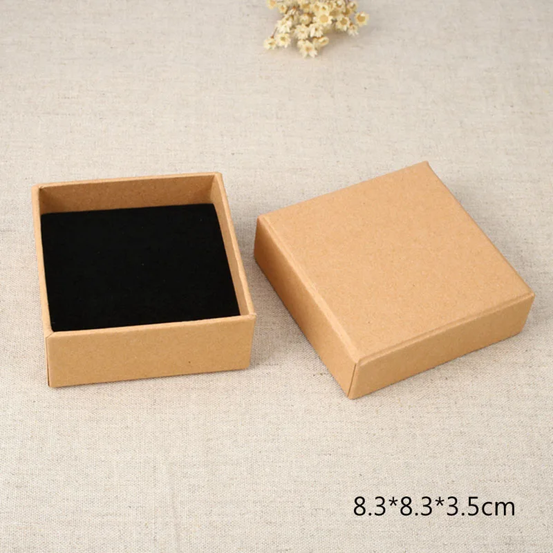 Высококачественная коробка для украшений из крафт бумаги 5*5*4 см 1200 г твердой