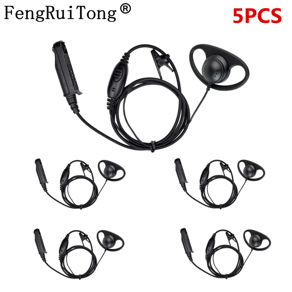 5PCS For Baofeng UV-9R uv9r BF-9700 BF-A58 Waterproof Walkie Talkie Type D Headset Earpiece Microphone for Baofeng Two Way Radio