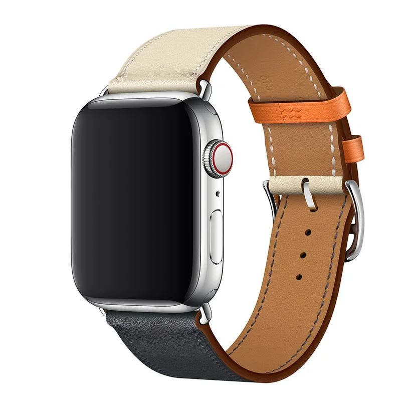 Одиночный тур Браслет для Apple watch 5 Группа 44 мм 40 iWatch 42 38 ремешок из натуральной