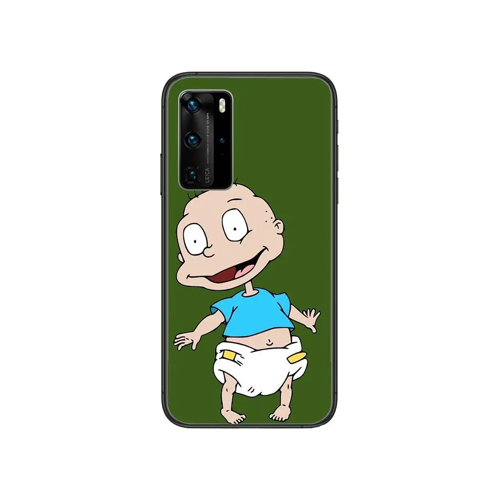 

carton Rugrat style Clear Phone Case For Huawei Honor 20 10 9 8A 7 5T X Pro Lite 5G Black Etui Coque Hoesjes Comic Fash