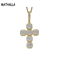 mathalla 87mm large cross pendant necklace with large buckle rope chain hip hop fashion jewelry gifts for men and women