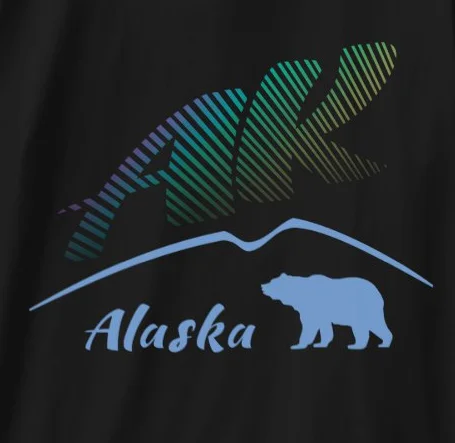 

Alaska (AK) Logo with A Color Silhouette Women's T-Shirt