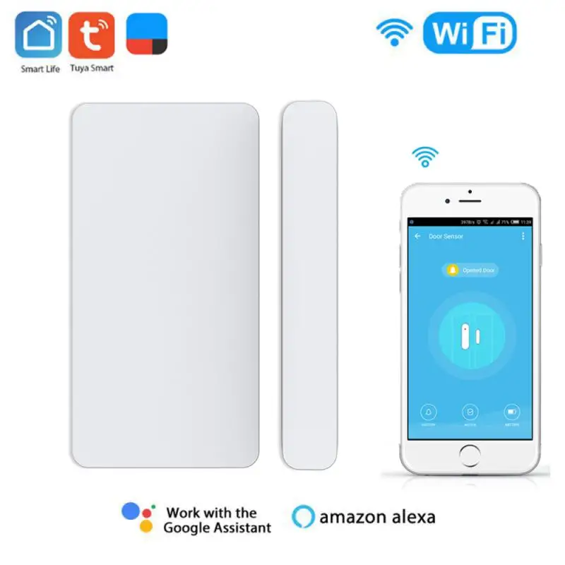Смарт-сигнализация Tuya с Wi-Fi для окон и дверей охранная система дома работает Google