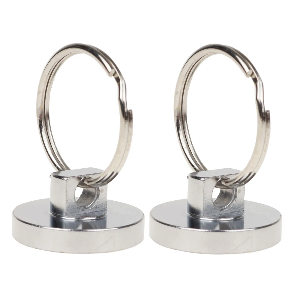 

2PCS/lot 35 LBS Powerful NdFeB Neodymium Magnetic with Key Ring - could Holding Signs Aisle/lane Chains