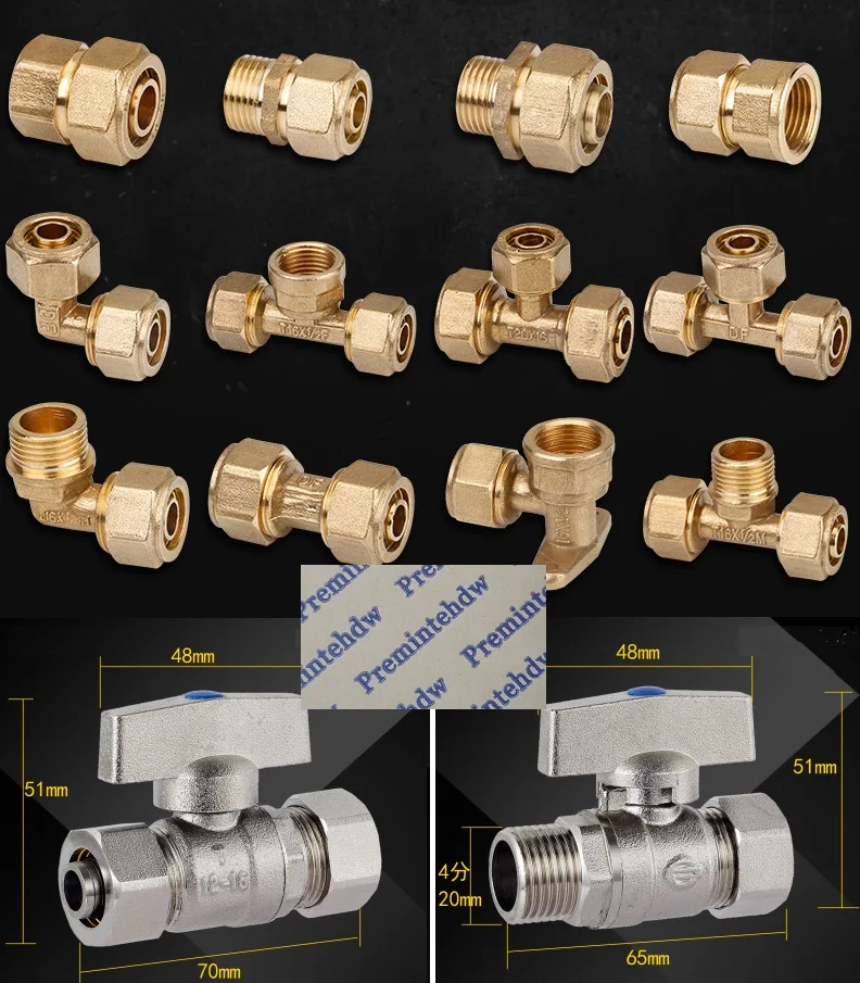 Латунный адаптер для шланга 4 шт./лот фитинги водонагревателя на солнечной