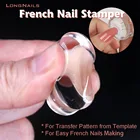 Печать Easy-French для ногтей, монокль, прозрачная Желейная, 3,8*3,8 см, силиконовая, переводная, скребок с рисунком, для ногтей сделай сам, шаблонные штампы, 1 набор