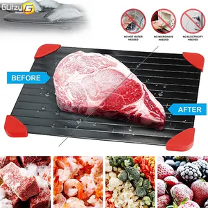 fast defrosting tray thaw frozen food meat fruit quick aluminum alloy steel plate board defrost kitchen gadget tool free global shipping