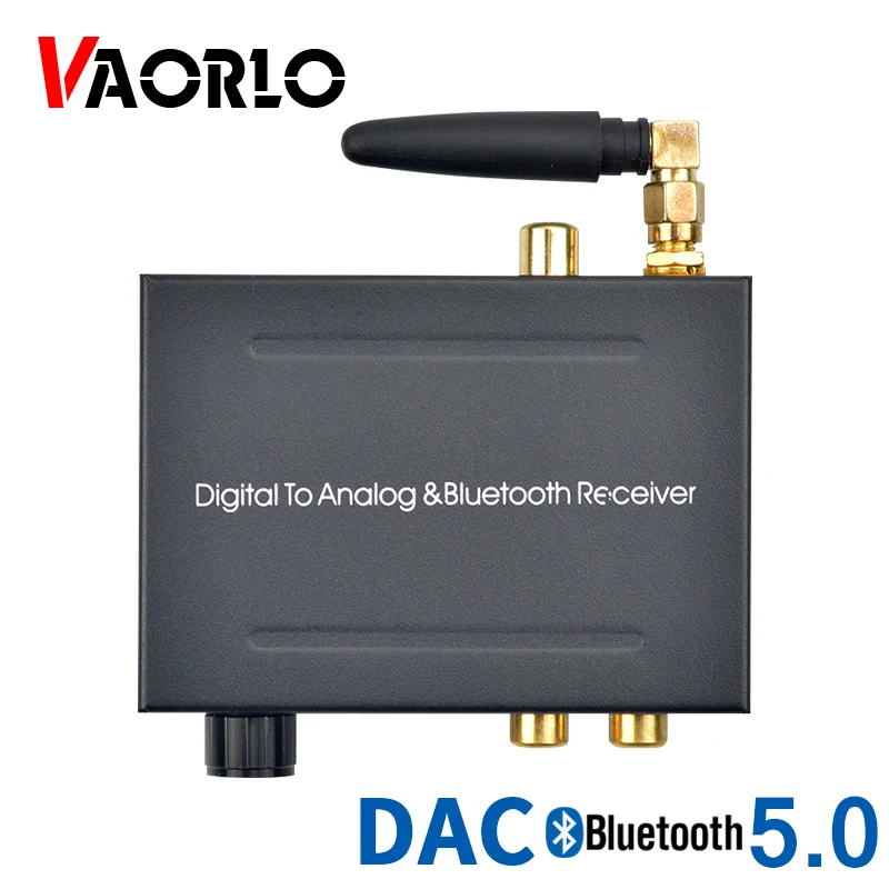 VAORLO 192khz Bluetooth 5.0 DAC Digital to Analog Audio Converter Receiver Adapter Optical Coaxial Input RCA 3.5mm Output | Электроника