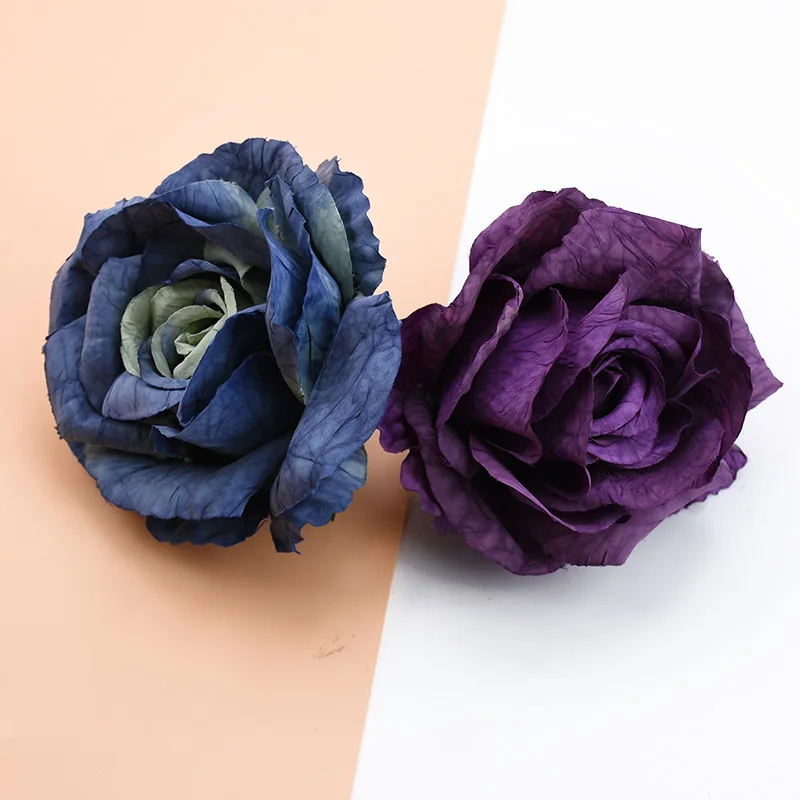 

2pcs European rose head wedding decorative flower wall Hand holding material home decor accessories artificial flowers wholesale