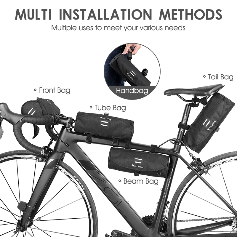 Multifunction 5in1 Bike Bag Scooter Electric Bicycle Handlebar Bag Rainproof Cycling Large Capacity Storage Bag Bike Accessories