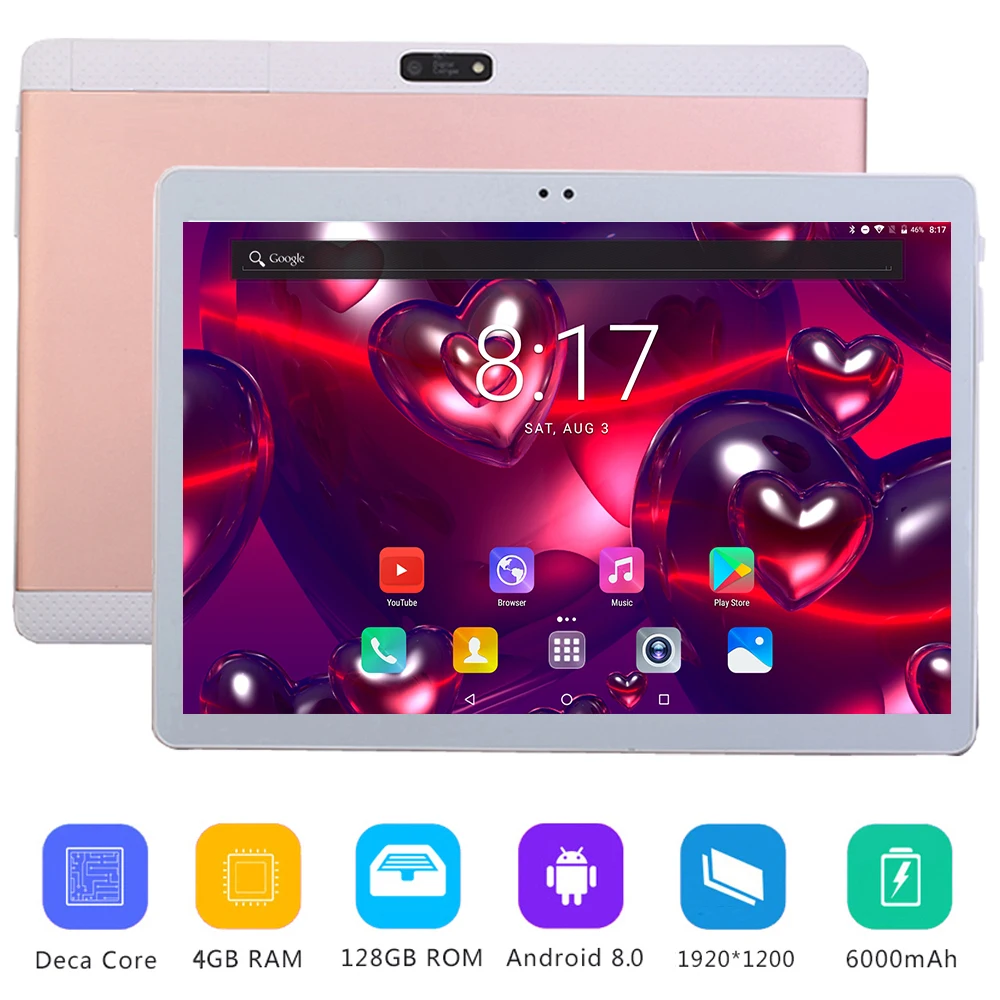 Оптовая продажа Бесплатная доставка Deca Core Android 8 0 планшетный ПК 10 1 &quot1920x1200