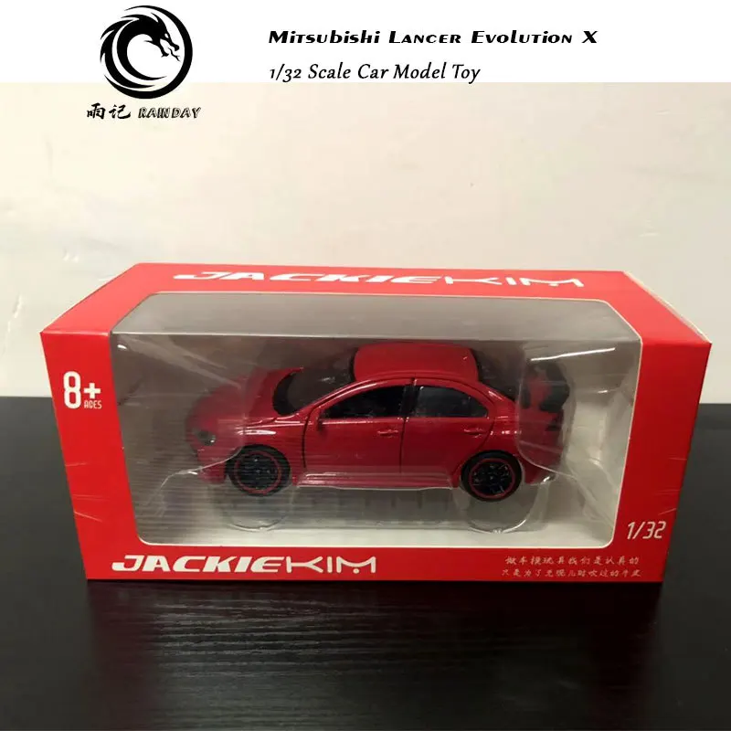 Красный RD 1/32 масштабная модель автомобиля игрушки Mitsubishi Lancer Evolution X звук и свет Литье Металла Отступить модели автомобиля игрушки для подарка, для детей - Цвет: Красный
