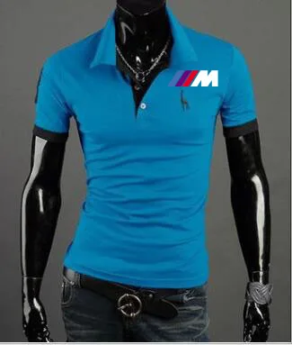 

New Motorcycle Men's polo shirt summer for bmw M1 short sleeve Tshirts High Quality Sports jerseys Top Tees Turn-down Collar lp