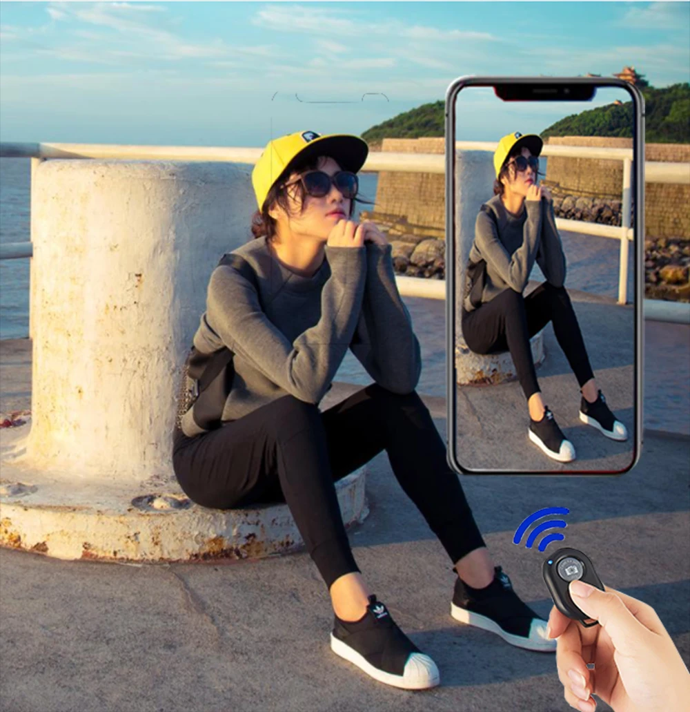 Кнопка дистанционного управления для селфи телефона беспроводной пульт спуском