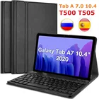 Тонкий чехол для Samsung tab A 7 10,4 2020 T500 T505 с клавиатурой русские испанские слова для Samsung Tab A7 10,4 T500