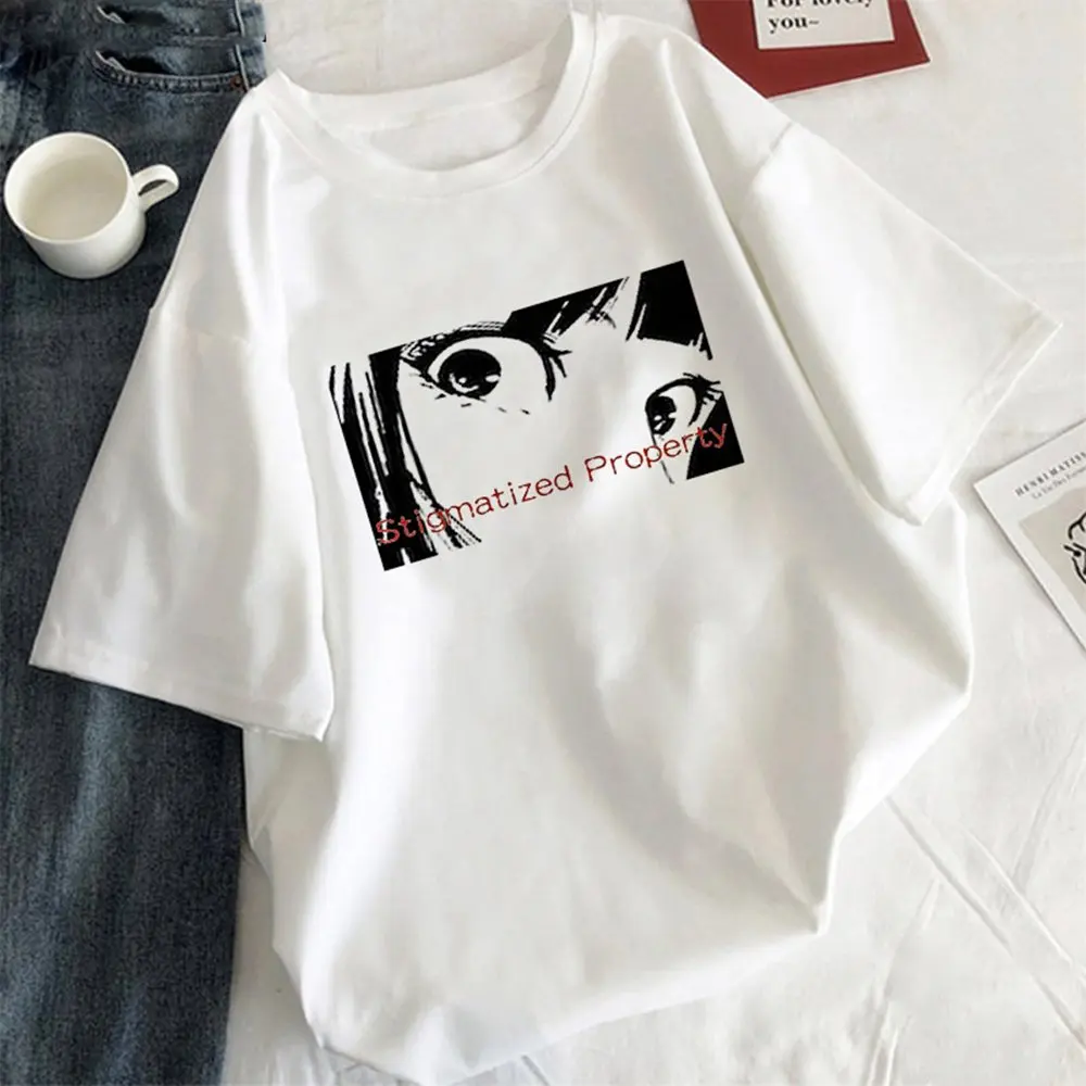 

Tenguatelier Summer Korean Style Anime T-shirt Tearful Girl Aesthetic Graphic Harajuku Tees Comics Tshirt Women Clothes Tops