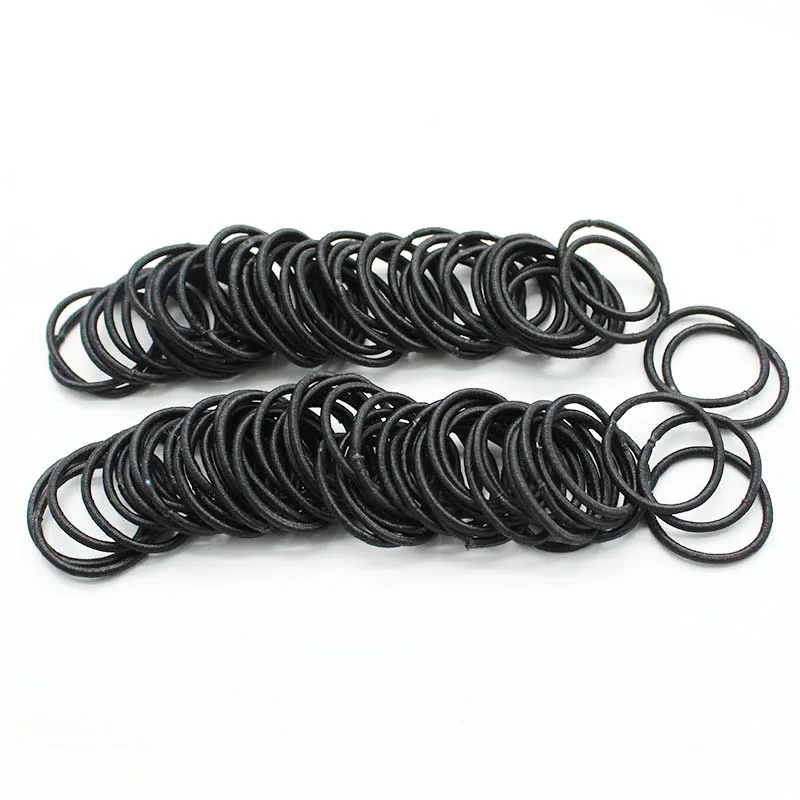 1 100 Pcs Girl Hair Rings Fluorescent Color Hair Accessories Ponytail Rubber Hair Rope High Elastic Hair bnads Head Rope for Girls - Цвет: 1