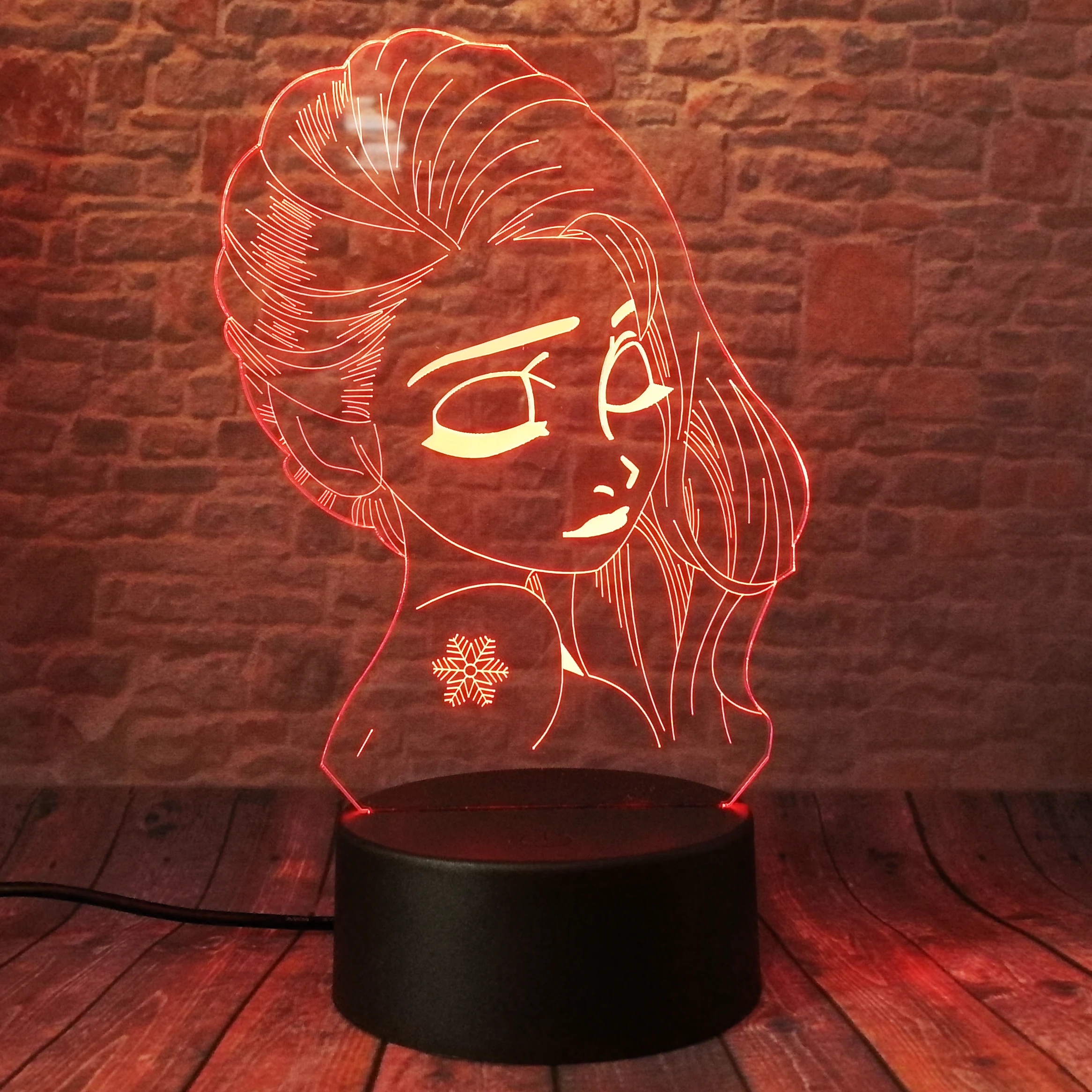 Феи Снежная королева Эльза из арендель фигурка СВЕТОДИОДНЫЙ Ночник светильник 7