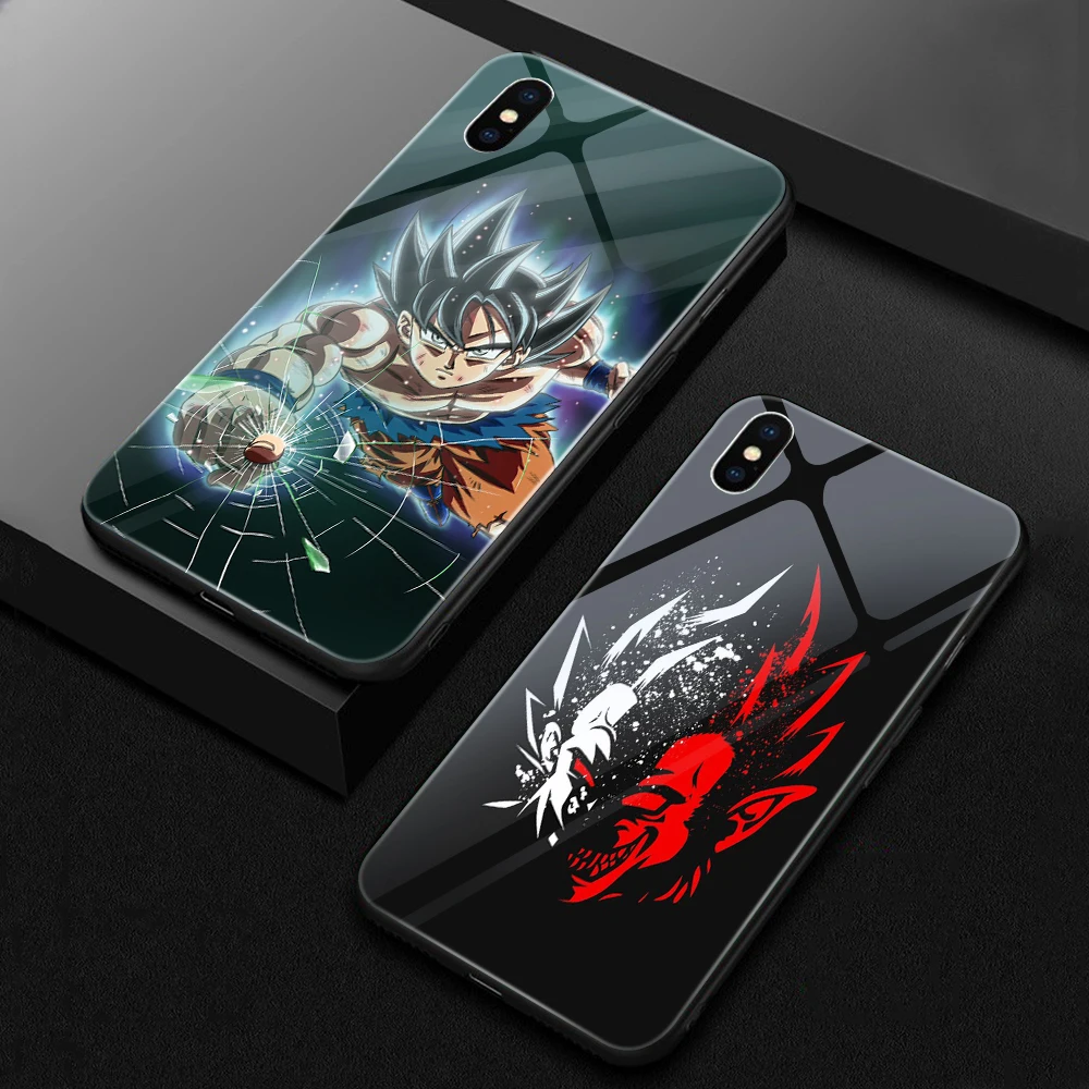 Ciciber чехол для телефона iphone 11 Pro XS Max XR X 7 8 6 6s Plus Dragon Ball супер закаленное стекло Funda