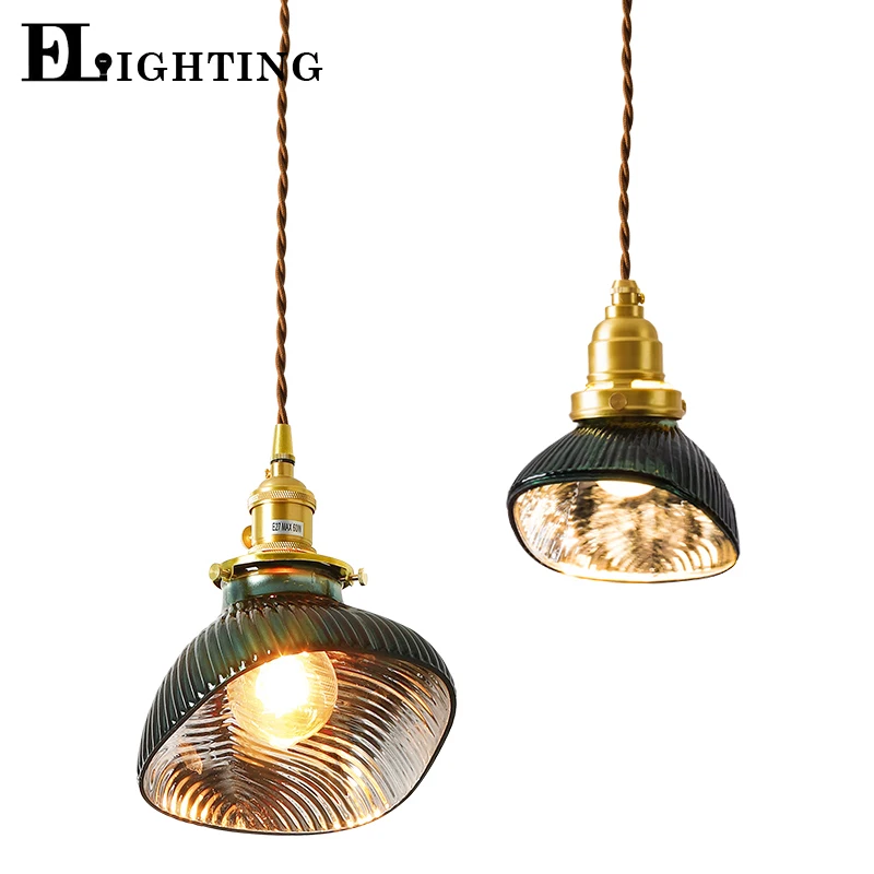EL винтажный подвесной светильник стеклянный индивидуальная лампа для кофейни