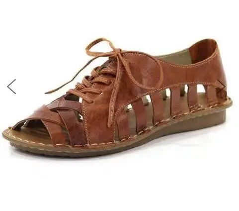 

New Ummer Retro Women Sandals Office Shoes Woman Hollow Out Vintage Shoes Slip on Casual Sewing Ladies Bunion Sandals