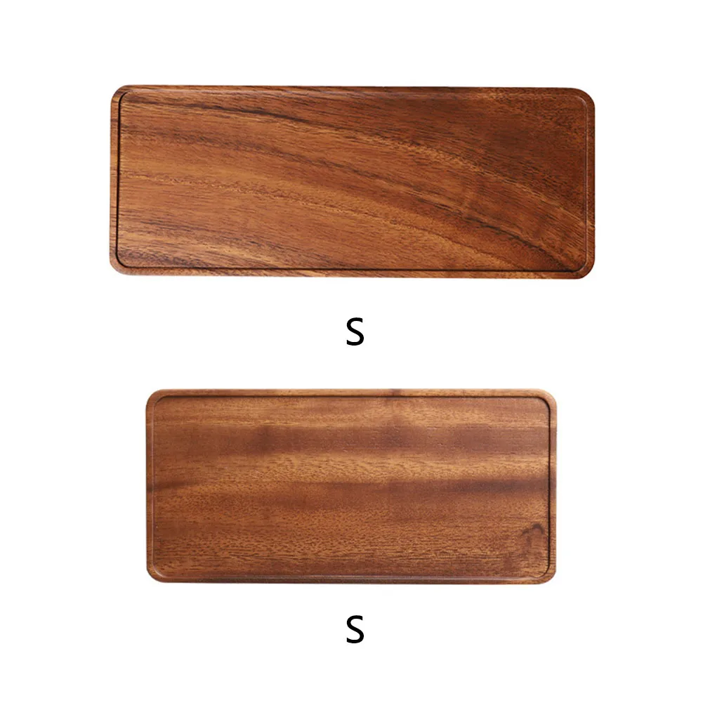 Holder Dishes Desserts Snack Rectangular Storage Tray Desktop Pallet Sundries Household Walnut Bread Fruit Porch Disk | Дом и сад