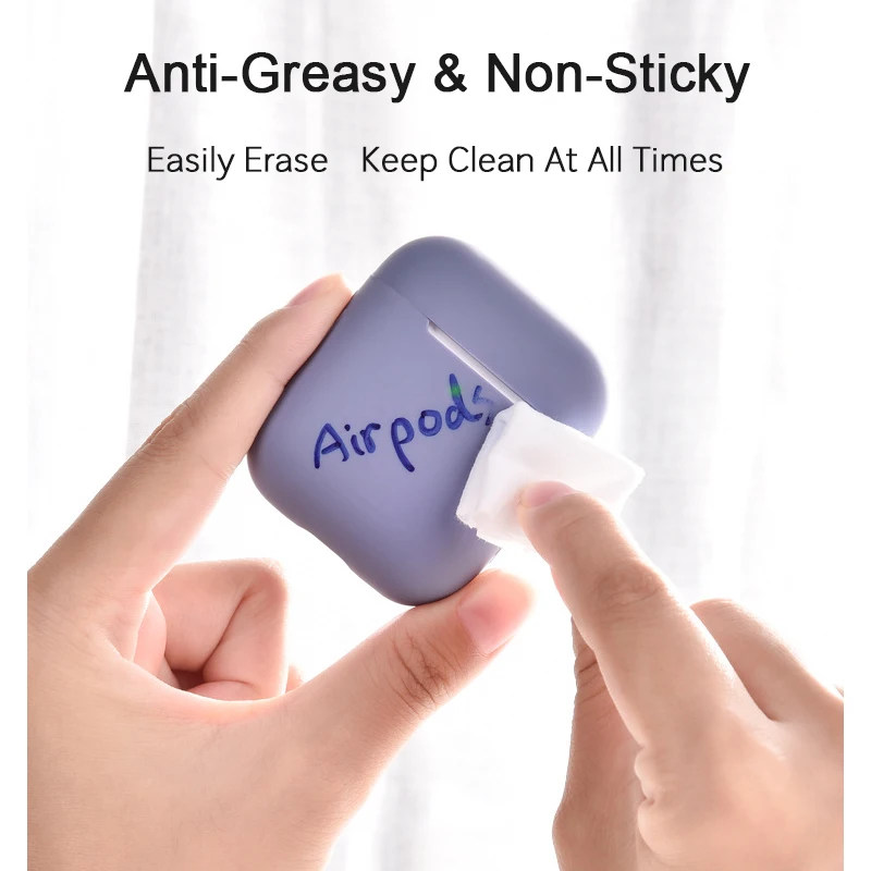 Мягкие силиконовые чехлы Airpods для Apple 1/2 беспроводных Bluetooth наушников чехол air pods