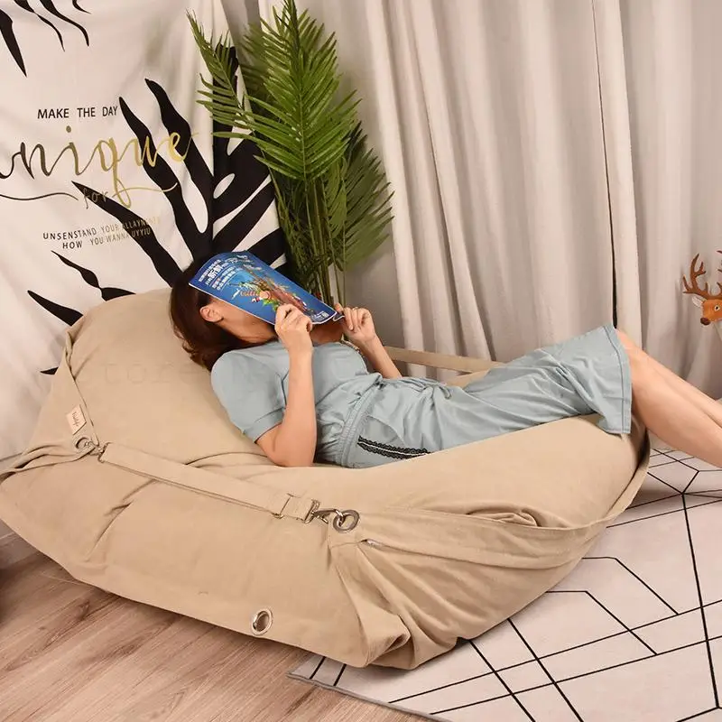 Диван для отдыха Кресло мешок татами супер большой сетчатый красный стиль