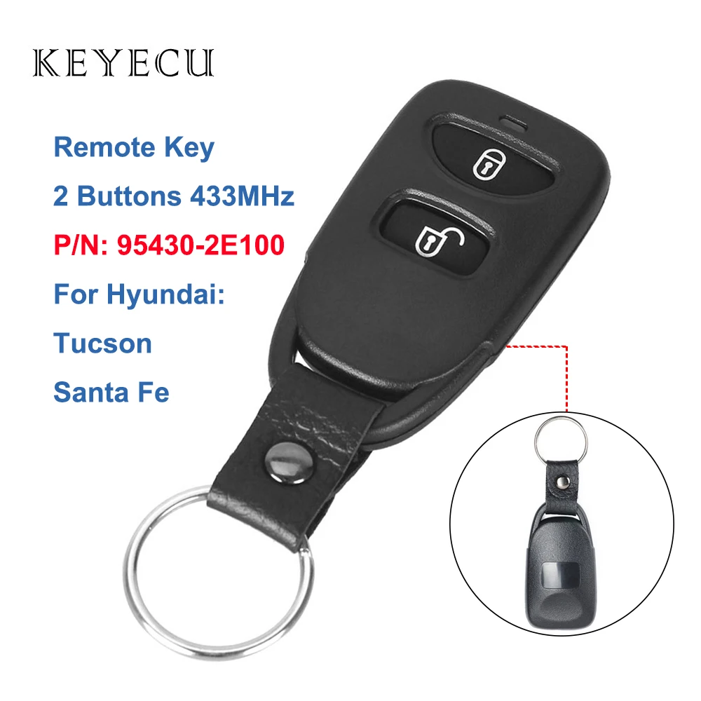 Keyecu для Hyundai Tucson Santa Fe 2008 2009 Замена Автомобильный Брелок дистанционного