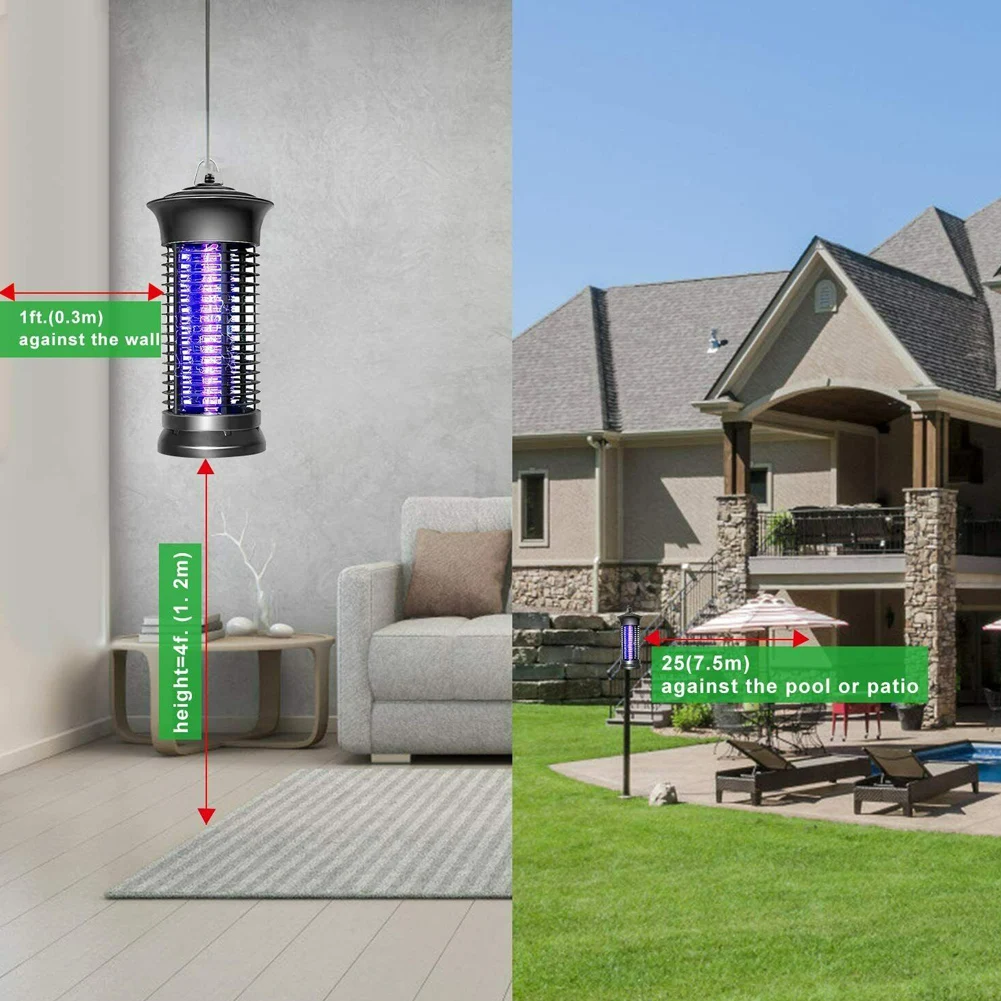 

Electric Mosquito Killer Lamp Outdoor/Indoor Fly Bug Insect Zapper Trap Home Office L9