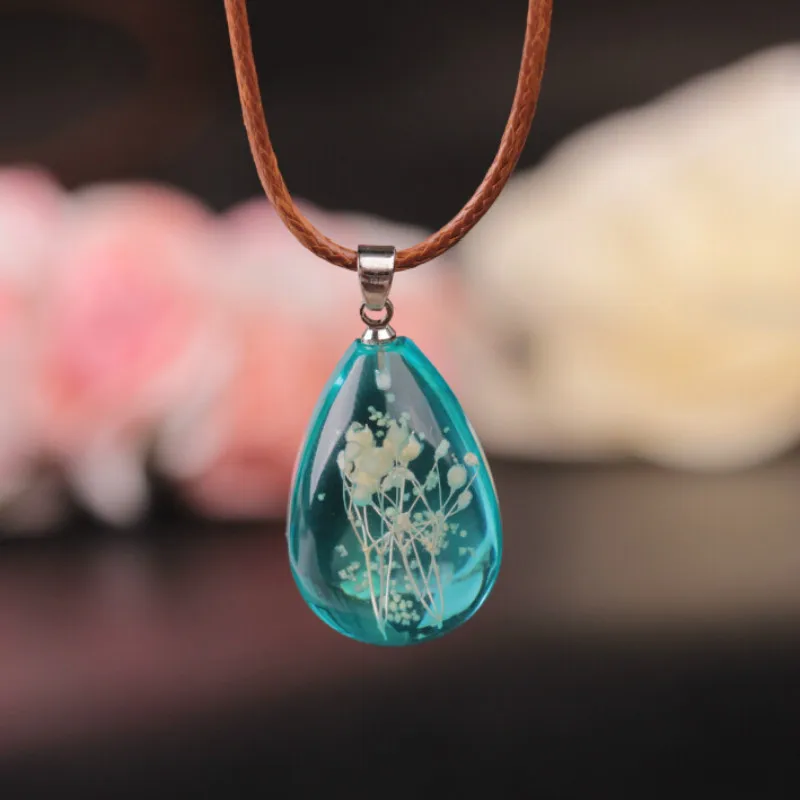 Очаровательное светящееся ювелирное изделие из смолы с кристаллами для женщин