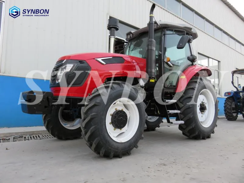 Мини 130HP 4WD колесный трактор фотооборудование б/у фермерское многофункциональное
