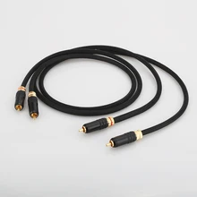 A53 Pair RCA Interconnect Audio Cable analog Hifi Stereo Audio Cable Pure Copper Phono RCA Cable For Home theater
