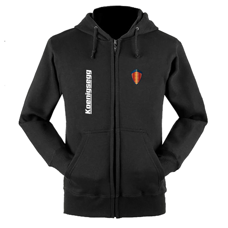 

2021 Hoodies Men Koenigsegg Car Logo Print Casual Long Sleeve Hooded Sweatshirts Mens zipper Jacket Man Hoody Clothing