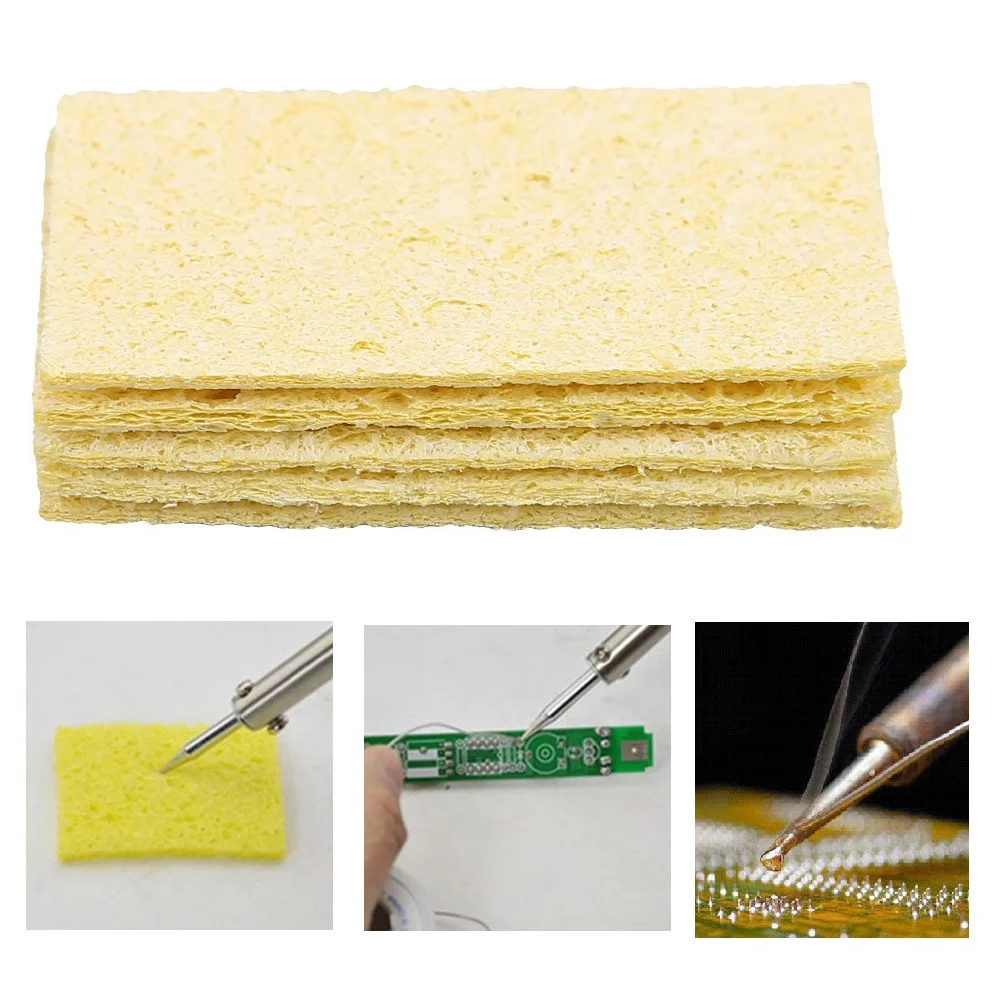 

10pcs Enduring Soldering Iron Cleaning Sponge Electric Welding Solder Tip Cleaner High Temperature Washer Dust Remover