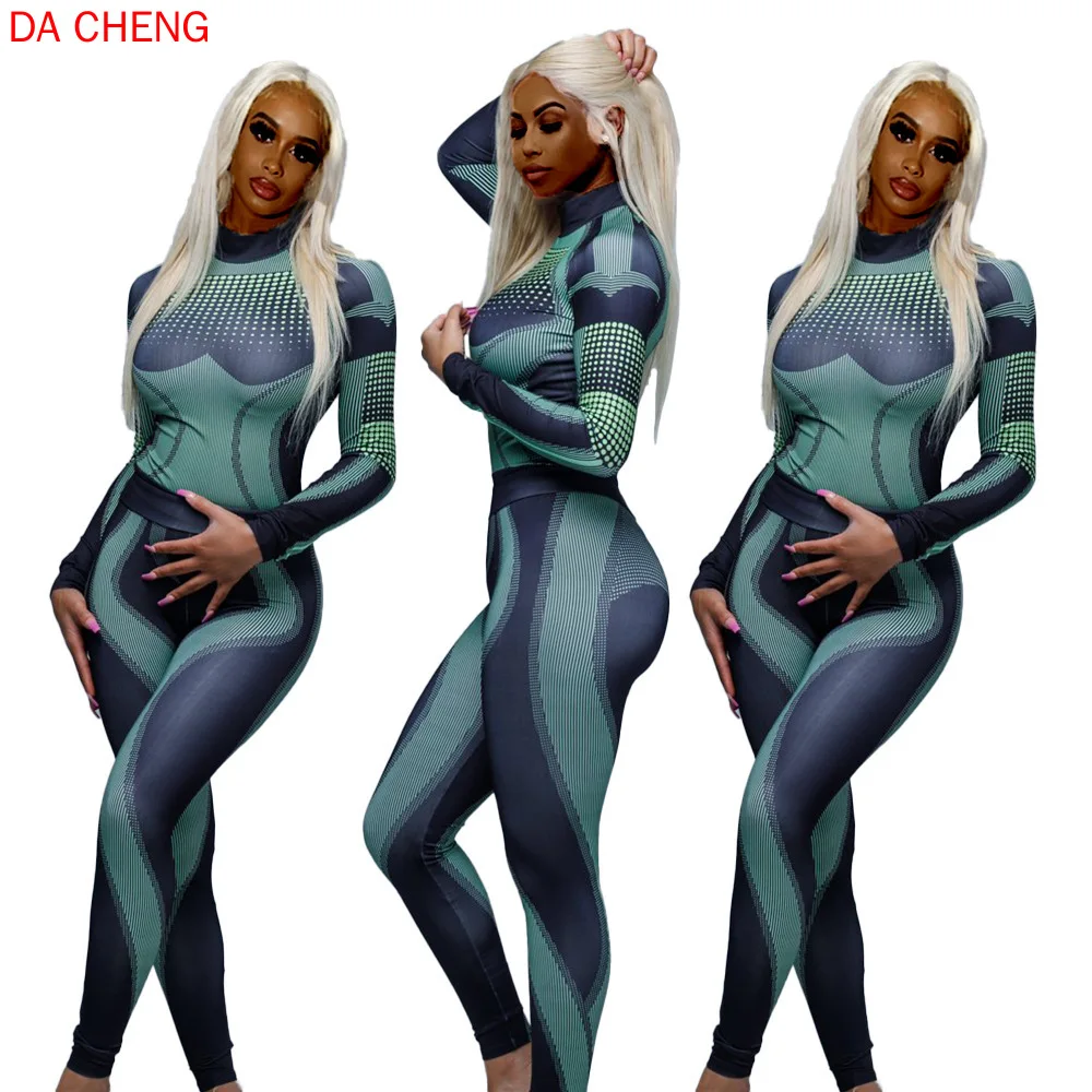 

European and American Women's Clothing Positioning Printing Long-sleeved Sports Suit Tracksuit Women 2 Piece Set