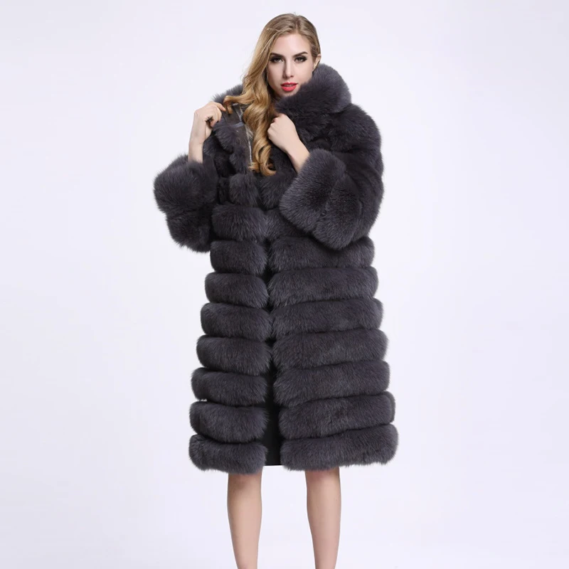 Новинка зимы 2019 Толстая теплая Длинная женская блестящая куртка с капюшоном из