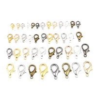 20pcs 5mm7mm8mm10mm12mm lobster clasp hooks for necklace bracelet chain diy fashion making jewelry hook findings