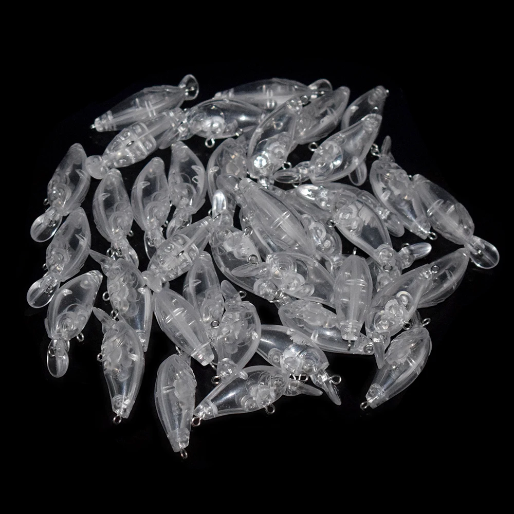 NovemberFans 50 шт./лот DIY приманки мини пустой кренкбейт 4 5 см 2 7 г Неокрашенный