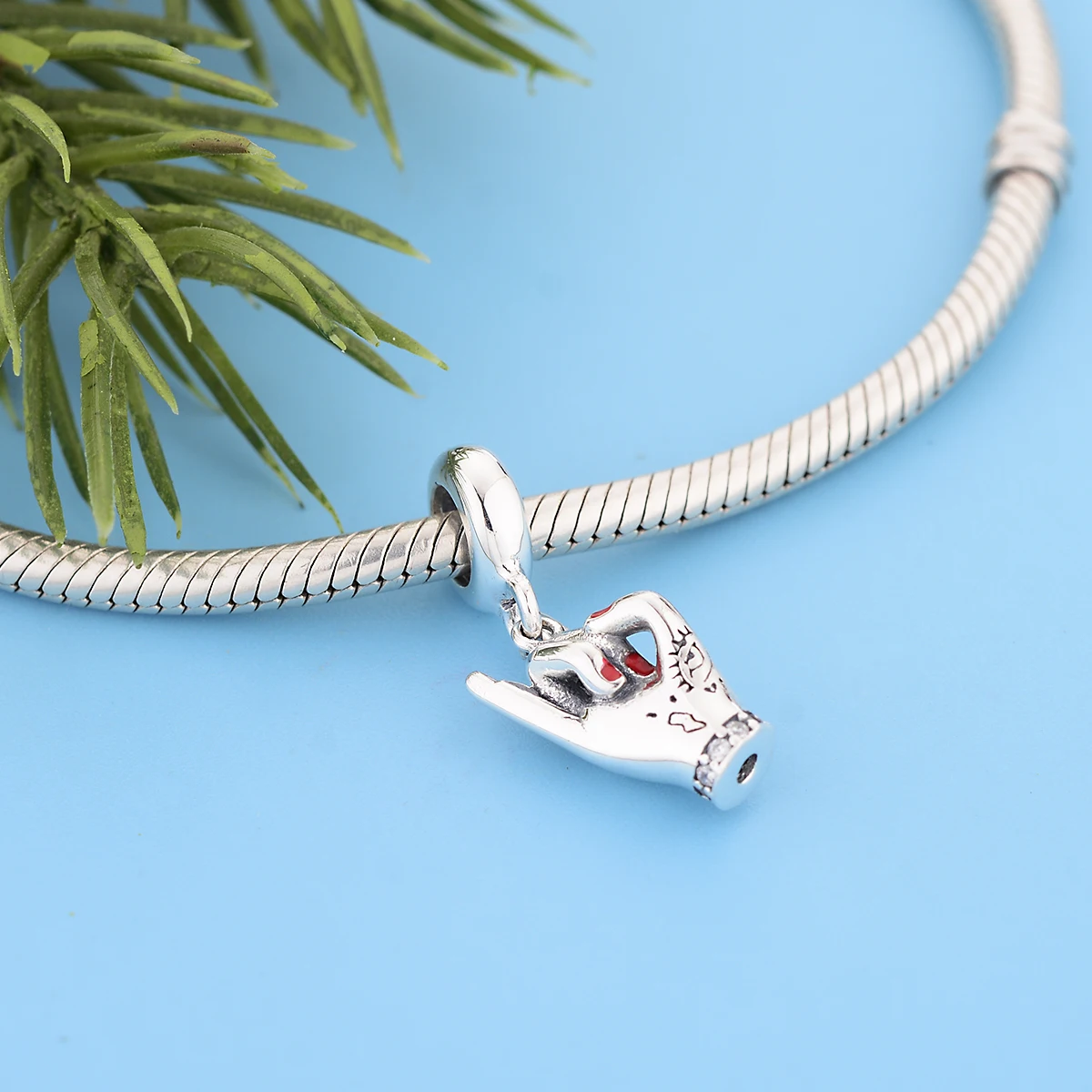 FC Jewelry Fit Original Pandora Charm Bracelet 925 Sterling Silver Punk Style Rock Gesture Bead For Making Women Berloque 2021 | Украшения