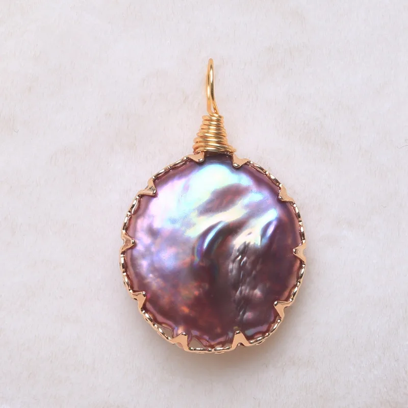 Baroqueonly натуральная королевская монета жемчужина с золотым объемным серебром 925